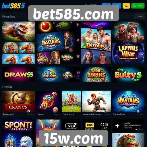 Variedade de jogos disponíveis no bet585